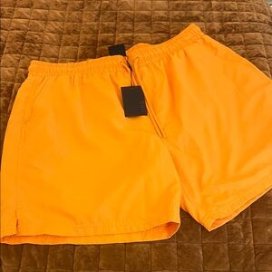 Vibrant Orange Athletic Men's Shorts